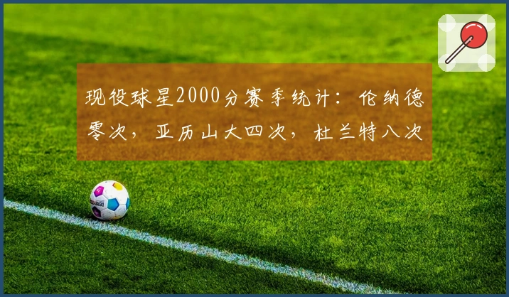 现役球星2000分赛季统计：伦纳德零次，亚历山大四次，杜兰特八次，唯一更强者